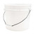 3.5 Gallon Natural HDPE Plastic Open Head Pail, Flamed
