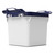32 Liter CurTec Dark Blue Square HDPE/PP Plastic Fold Pack Press-On Lid Closure for Fold Pack Pail, UN Rated