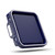 32 Liter CurTec Dark Blue Square HDPE/PP Plastic Fold Pack Press-On Lid Closure for Fold Pack Pail, UN Rated