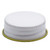 28mm 28-400 White/Gold Metal Cap w/ Pulp and Poly Liner
