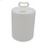 5 Gallon Natural HDPE Plastic Round Tight Head Pail, w/ 2" Fitting & Plug, Anti-Static Resin