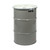 30 Gallon Gray Steel Open Head Drum, White Cover, Unlined, 2" and 3/4" Fittings, Poly Irradiated Gasket, Bolt Ring, EPDM Gasket, UN Rated