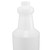32 oz Natural HDPE Plastic Fluted Decanter Bottle, 28mm 28-400 Neck Finish, 50 Gram