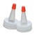 28mm 28-400 Natural LDPE Plastic Yorker Spout Cap with Regular Red Tip, No Hole