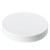 120mm 120-400 White PP Plastic Matte Top, Ribbed Sides Cap, Unlined