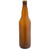 22 oz Amber Glass Long Neck Beer Bottle, 12 per Case, Kraft Reshipper Box
