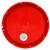 3.5-6 Gallon Vivid Red HDPE Plastic Pail Tear Tab Cover, Rieke Spout