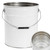 5 Gallon White Steel Open Head Unipak Pail, Rust Inhibited, 3.5 Double Bead