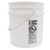 5 Gallon White HDPE Plastic Straight Side Pail, w/ Plain Tear Tab Cover, UN Rated