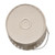 5 Gallon White HDPE Plastic Open Head Pail, Anti-Static, w/ Gold CWL, UN Rated