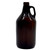 64 oz Amber Glass Growler Bottle, 38mm 38-400, 6x1