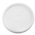 2 Gallon White HDPE Plastic Tear Tab Pail Cover, UN Rated