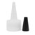 24mm, 24-410 Natural LDPE Plastic Yorker Cap, Unlined, Long Black Tip, No Hole