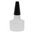 24mm, 24-410 Natural LDPE Plastic Yorker Cap, Unlined, Long Black Tip, No Hole