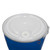 57 Gallon Blue Plastic HDPE Open Head Drum w/Natural Cover, 2" & 3/4" Fitting, Lever Lock Ring