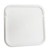 4.25 Gallon White HDPE Plastic Square Cover, w/ Gasket