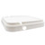 4.25 Gallon White HDPE Plastic Square Cover, w/ Gasket