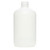 16 oz Natural HDPE Plastic Boston Round Bottle, 28mm 28-400, 35 Gram