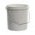 1 Gallon White HDPE Plastic Open Head Pail