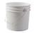 1 Gallon White HDPE Plastic Open Head Pail