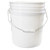 5 Gallon Ivory White HDPE Plastic Open Head Pail w/ Black CWL
