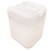20 Liter Natural HDPE Plastic Square Tight Head Pail, 70 mm, Tamper Evident, 6 TPI Dust Cap, Closed Vent, Dust Cover, 22 mm Cap Installed, UN Rated