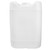 20 Liter White HDPE Plastic Square Tight Head Pail, 70 mm Tamper Evident, Closed Vent Stem, 6TPI