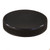 63mm 63-400 Black PP Plastic Cap, Matte Top, Ribbed Side, ISPE-U5 Plain Liner w/ Heat Seal Liner