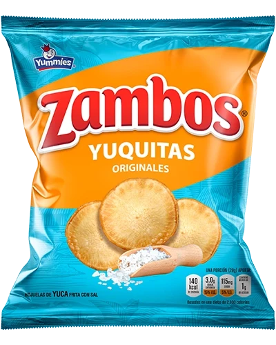 Zambos Yuquitas Originales Chips de Yuca Frita con Sal 150 g