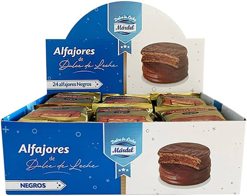 Mardel Alfajores Chocolate Negro - 24 Unidades