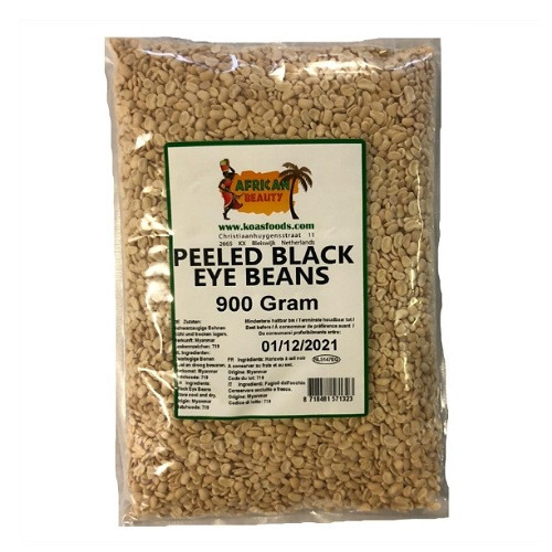Peeled Black Eye Beans African Beauty 900G