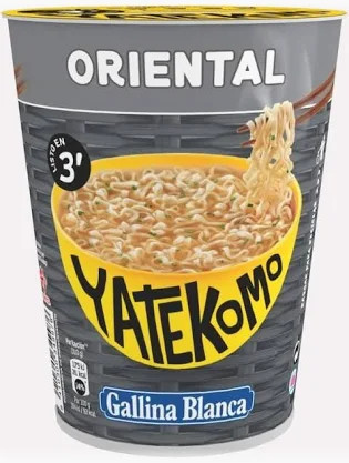 Yatekomo Curry Gallina Blanca - Fideos Orientales Cup, 61G