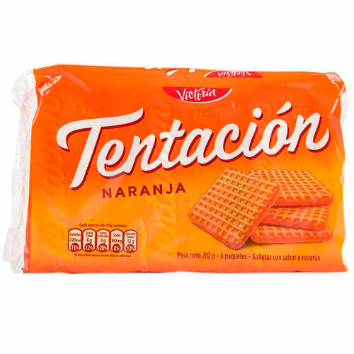 Galletas Tentacion Sabor Naranja 258G