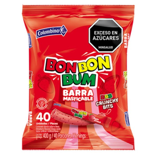 Bon Bon Bum Barra Masticable 40 Unidades 360 g