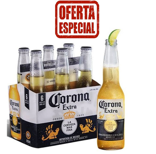 Corona Cerveza 4,5% 330 ml Pack de 6 Botellas