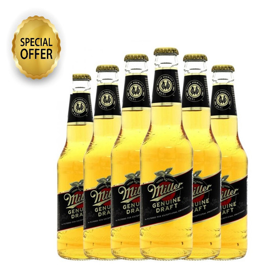 Miller Genuine Draft Cerveza 330 ml Pack x 6