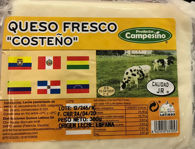 Queso fresco de vaca Costeño 250g