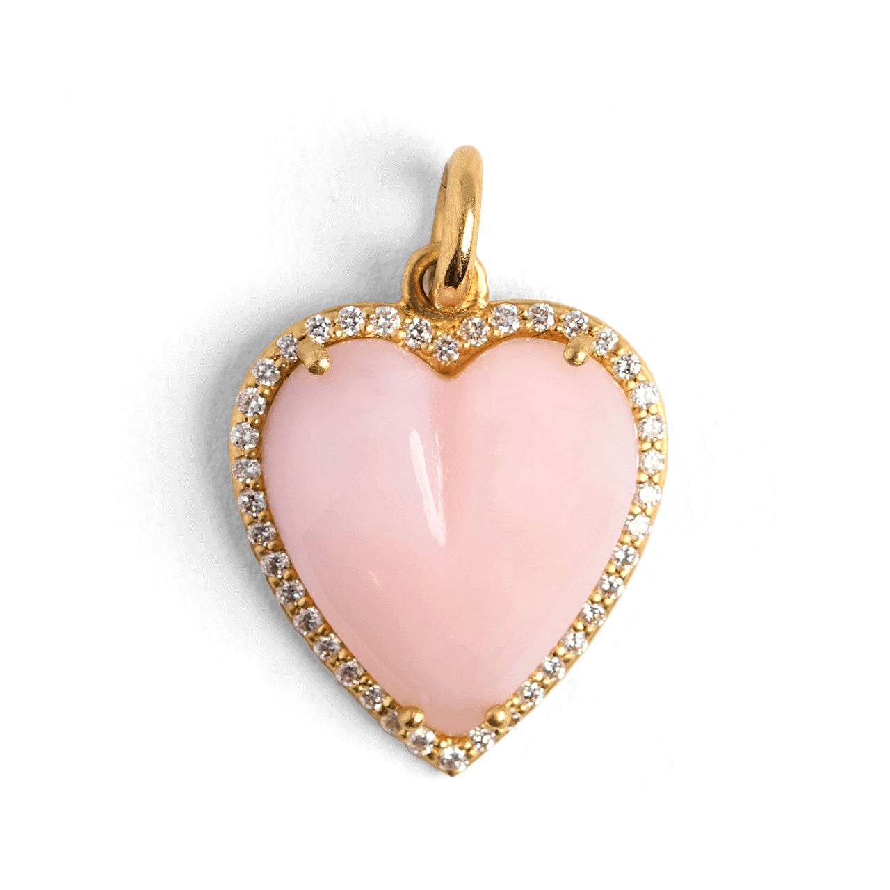 KRKC réglable Ruby Pink Quartz Heart Pendentif Liban