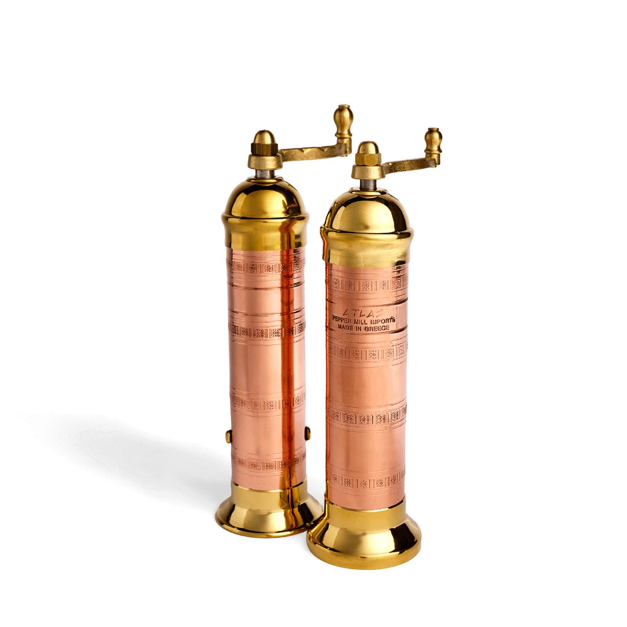 Copper and Brass Salt and Pepper Mill Set - Blackberry Farm