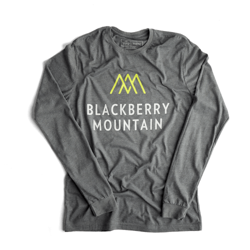 Blackberry Mountain Long Sleeve Gray T-Shirt front