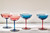 Colorful Champagne Coupe Set of 4