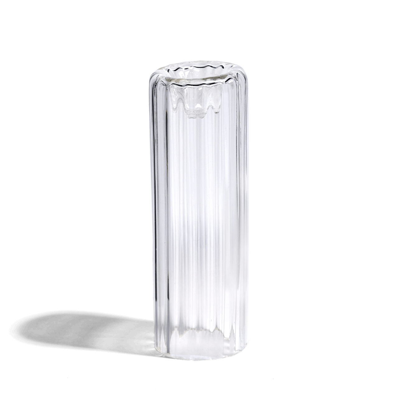 Handblown Glass Cylinder Candlestick Holder