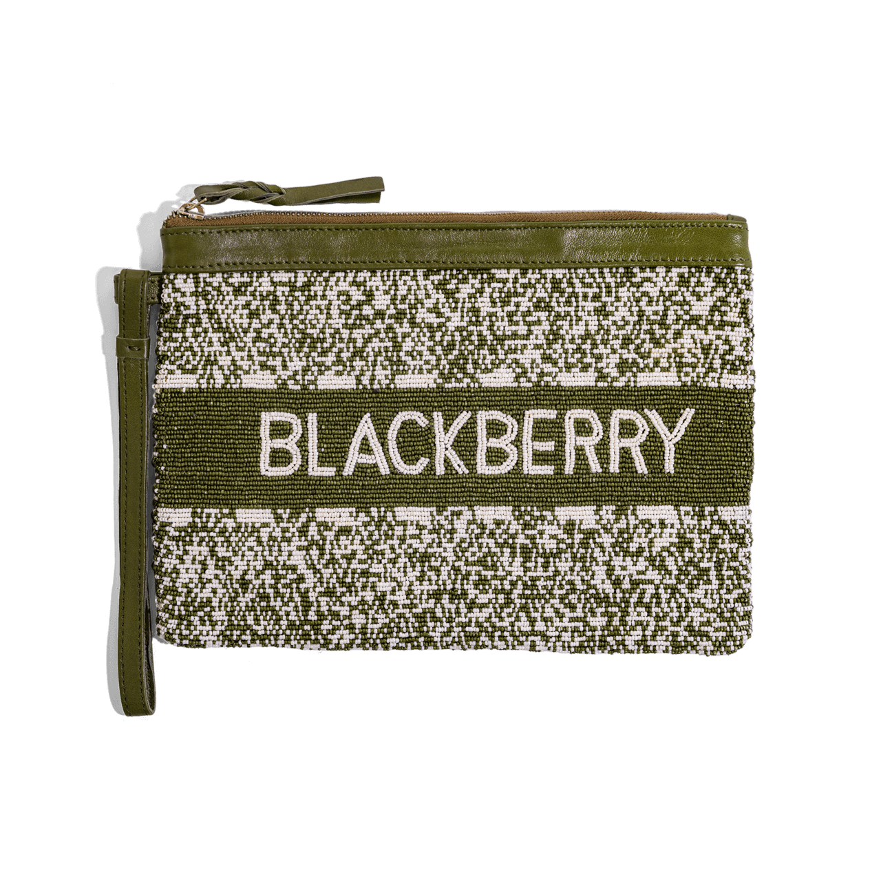 BF Beaded Clutch Green