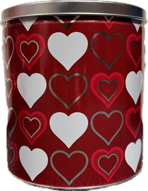 1 Gallon Valentine's Day Themed Tin of Gourmet Popcorn from Great Lakes Popcorn Co.