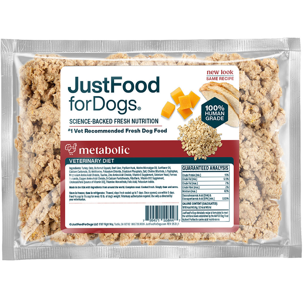 JustFoodForDogs Veterinary Diet Metabolic Support Frozen Cooked