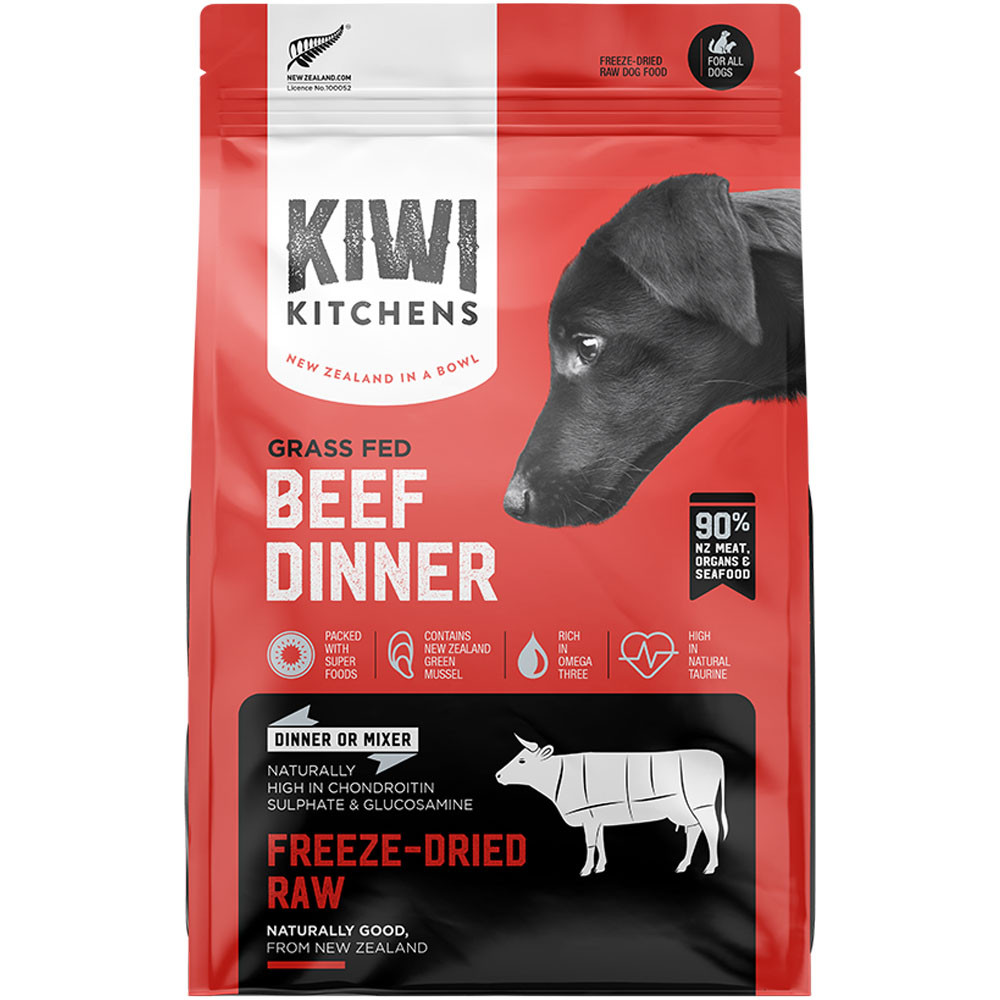 ドッグフード kichi Kiwi Kitchens Grass Fed Beef Dinner Freeze-Dried Raw Dog Food