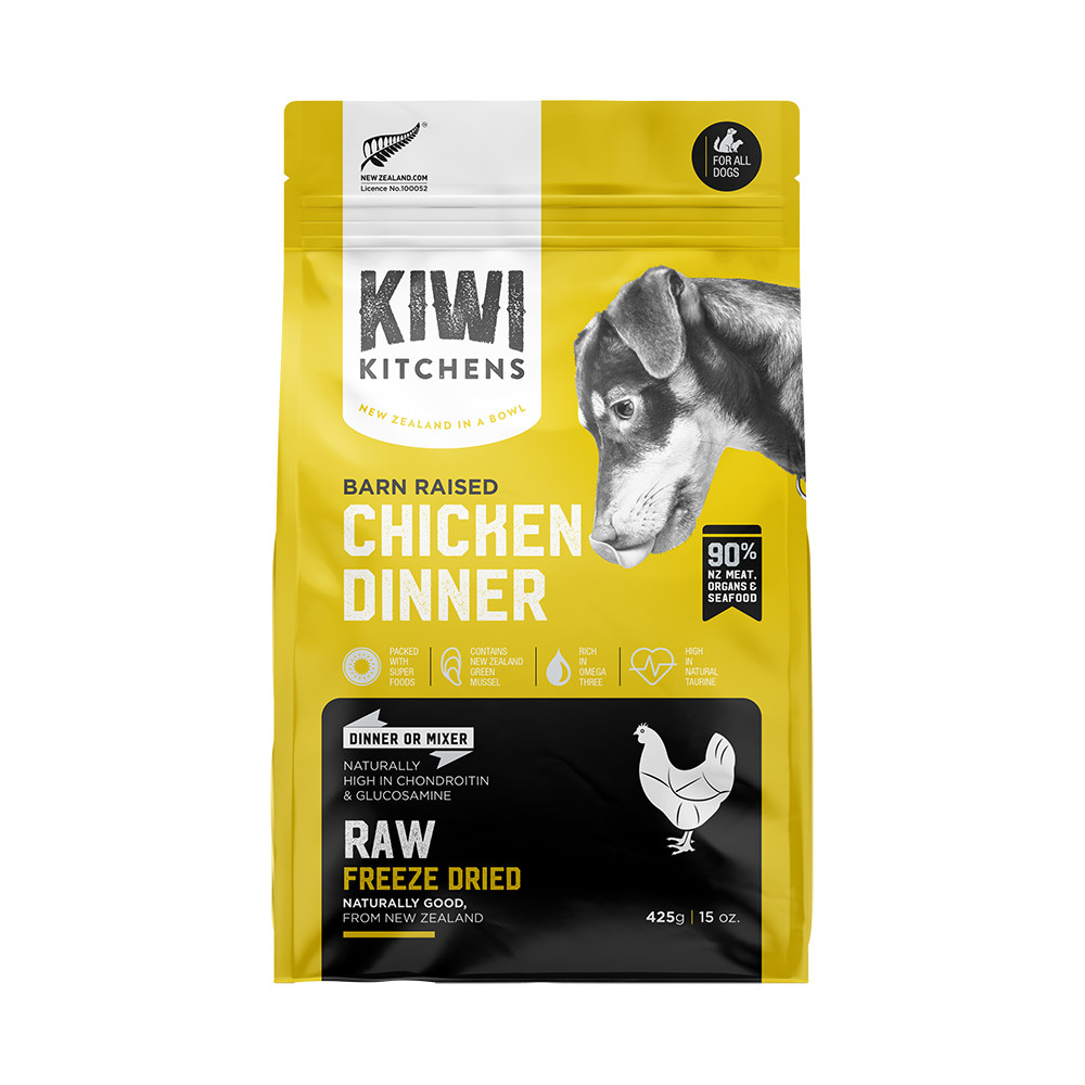 Kiwi Kitchens Barn Raised Chicken Dinner Raw Freeze Dried Dog Food
