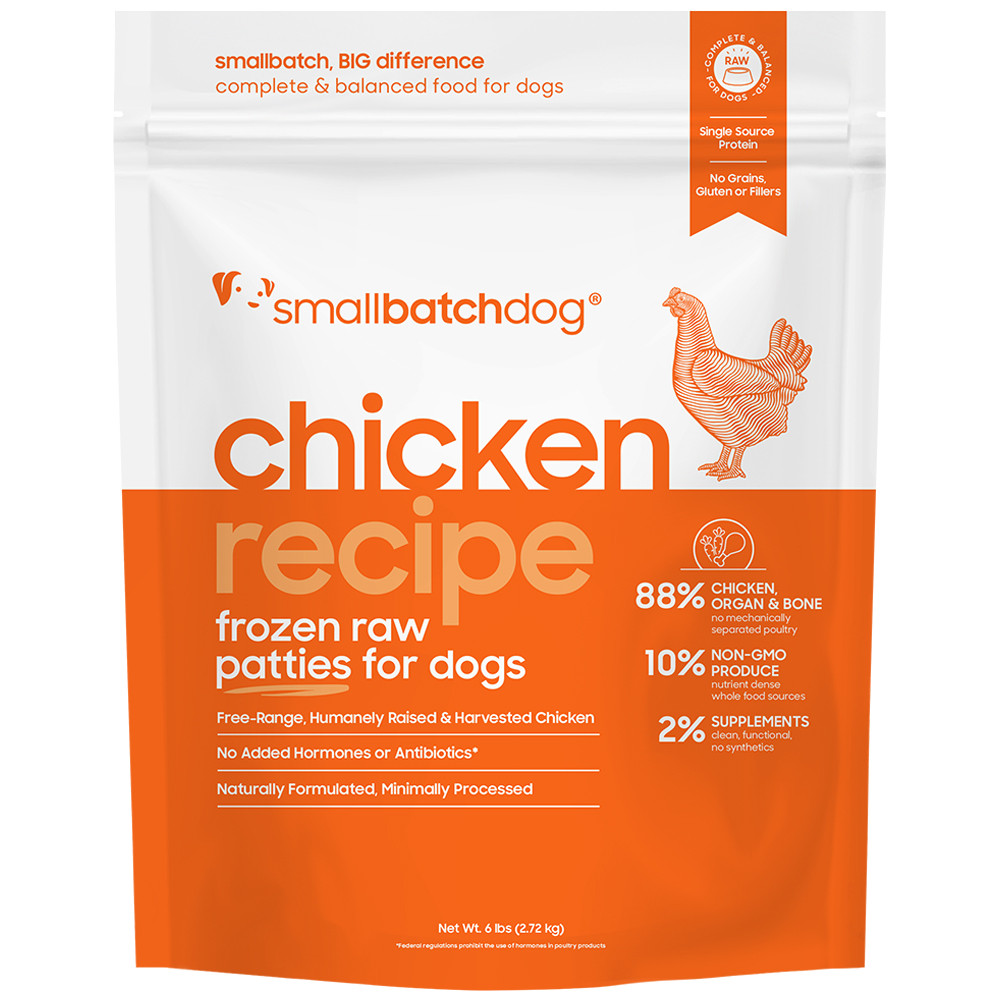 Smallbatch Chicken Recipe Patties Raw Frozen Dog Food