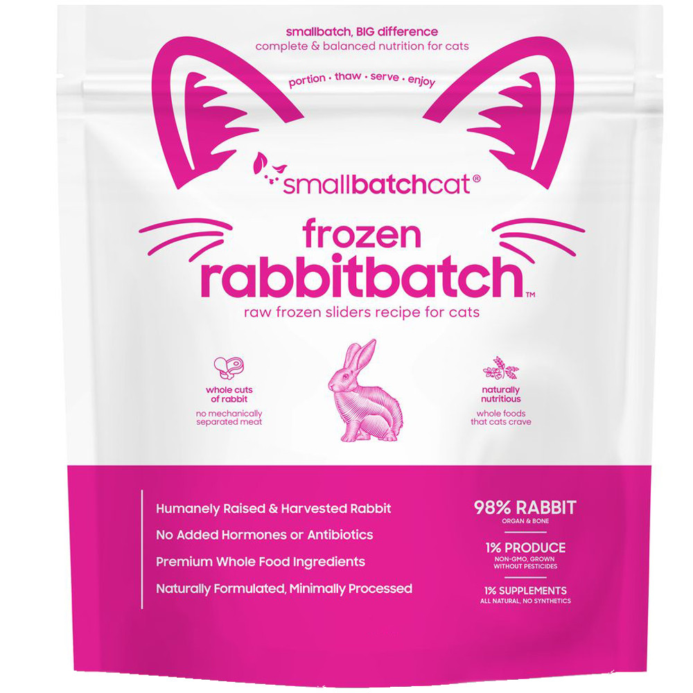 Smallbatch Rabbitbatch Sliders Raw Frozen Cat Food