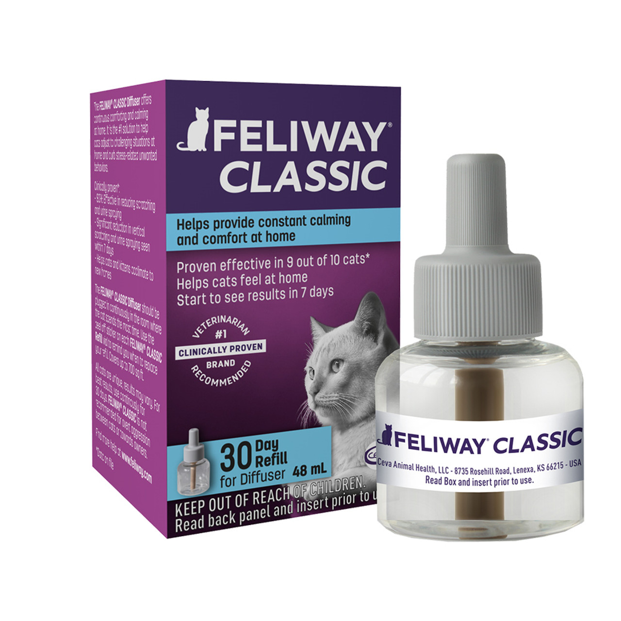 FELIWAY Classic 30 day Refill comforts cats, helps solve